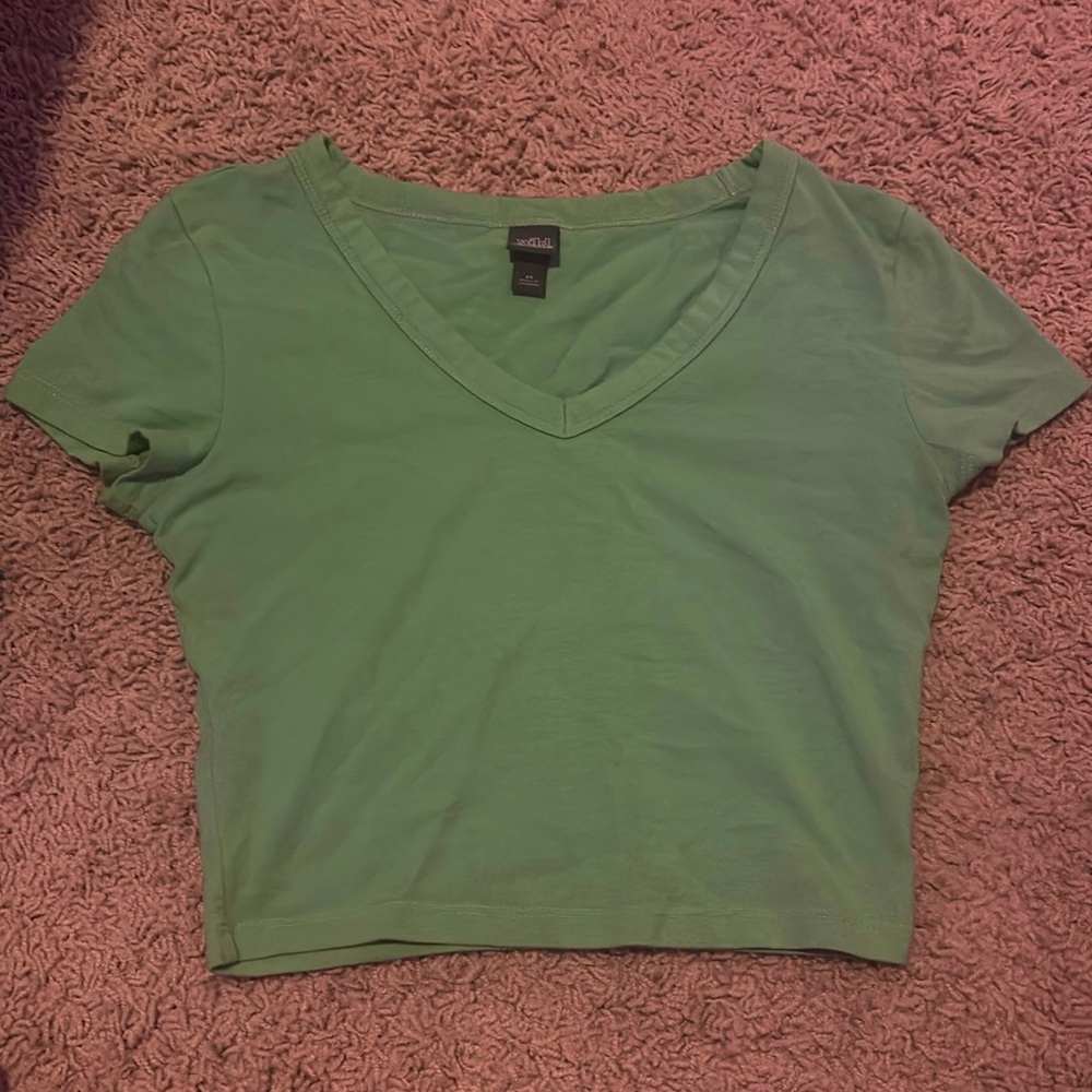 XS Cropped Mint Green Wild Fable Top